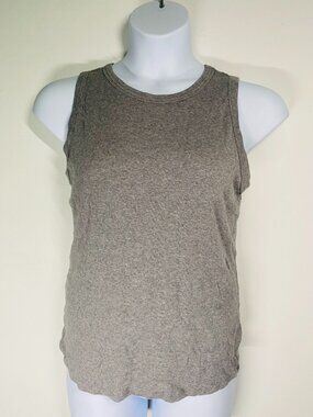 A New Day Gray Ribbed Sleeveless Tank Top Womens Size XXL Soft Stretch Cotton Bl